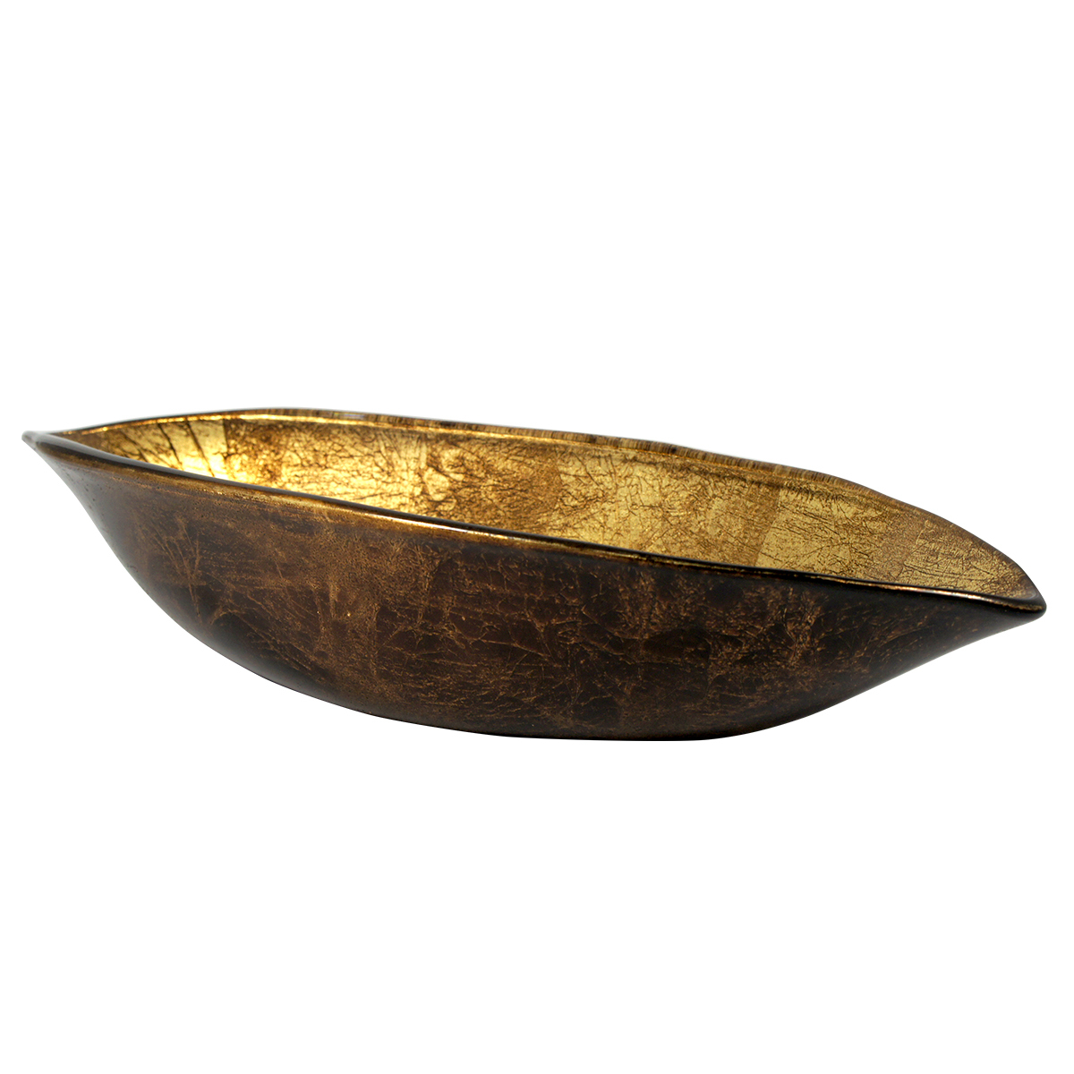 Ладья Boat большая декоративная Gold CIVE золотая, 46х19 см