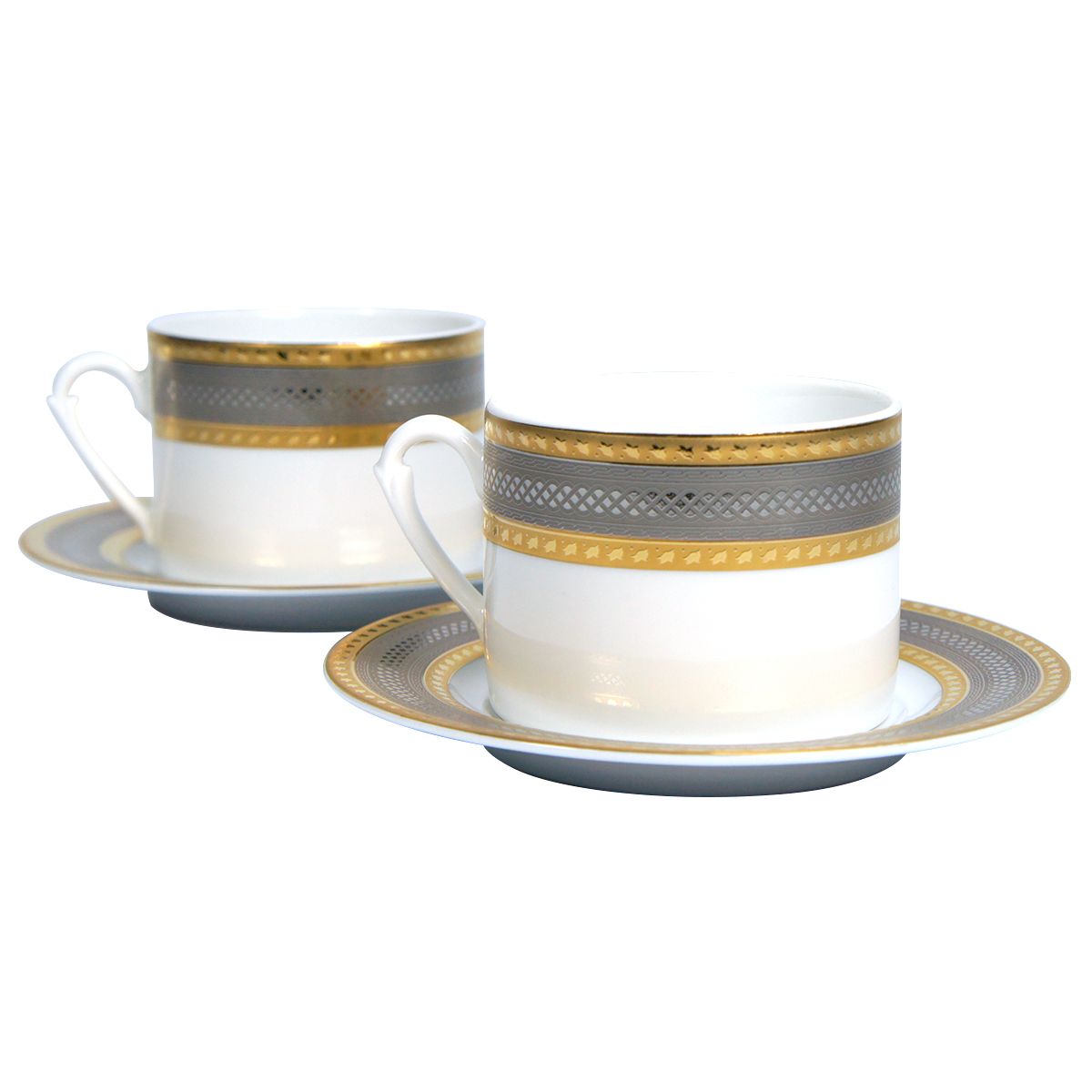 Набор чайных чашек с блюдцами 6 персон (цилиндрический) Grand, FALKENPORZELLAN