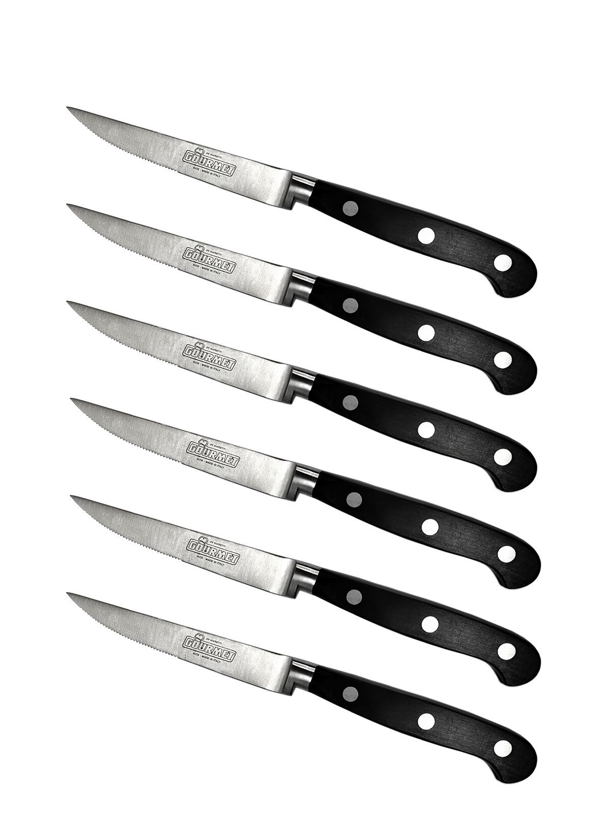 Набор ножей для стейка (бифштекса) 6 штук нержавеющая сталь Gourmet, Marietti