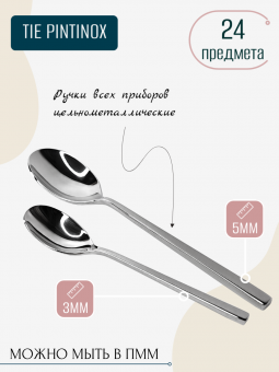 Набор столовых приборов 24 предмета TIE PINTINOX Red
