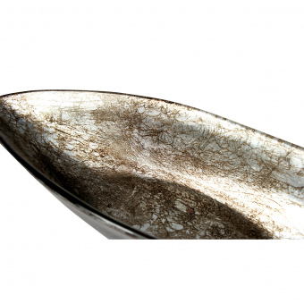 Ладья Boat малая декоративная Silver CIVE (серебро), 36х14 см