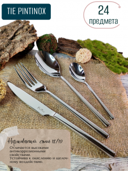 Набор столовых приборов 24 предмета TIE PINTINOX Red