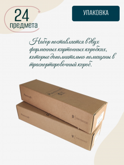 Набор столовых приборов 24 предмета PITAGORA PINTINOX (картонная коробка)