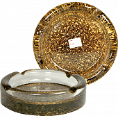 Пепельница круглая большая диаметром 20 см Cive  Gold