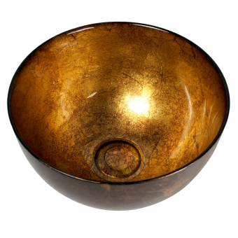 Миска большая Brera Gold CIVE золотая, диаметр 25 см
