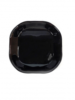 Набор тарелок глубокие квадратные черные 19х19 см Black Lux 6 штук